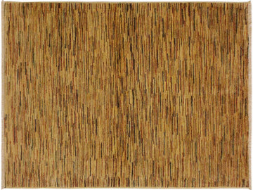 Bohemian Gabbeh Janee Beige/Rust Wool Rug - 3'10'' x 5'9''